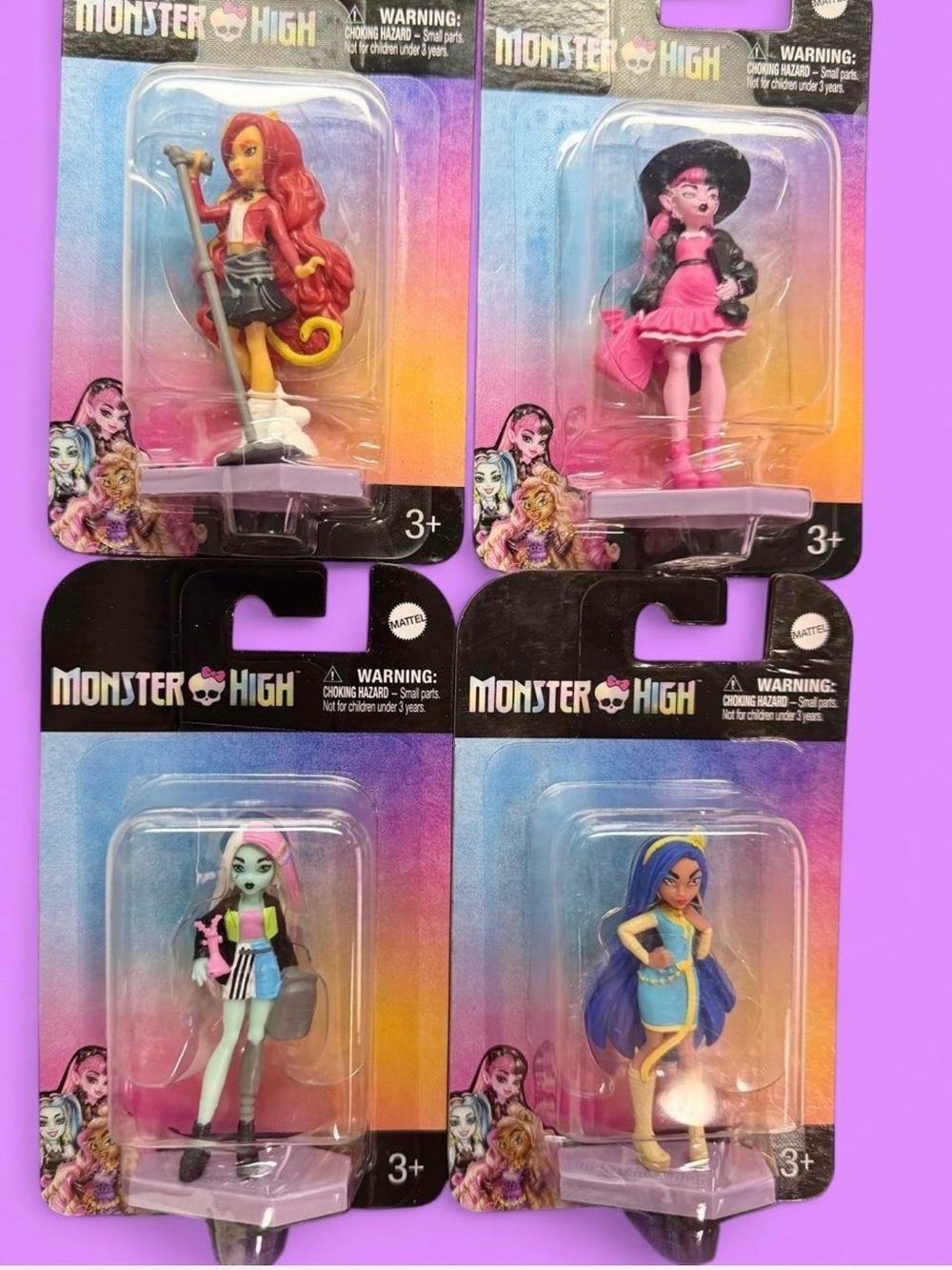 New 4Pc  Monster High Mini Doll \ Cake Toppers